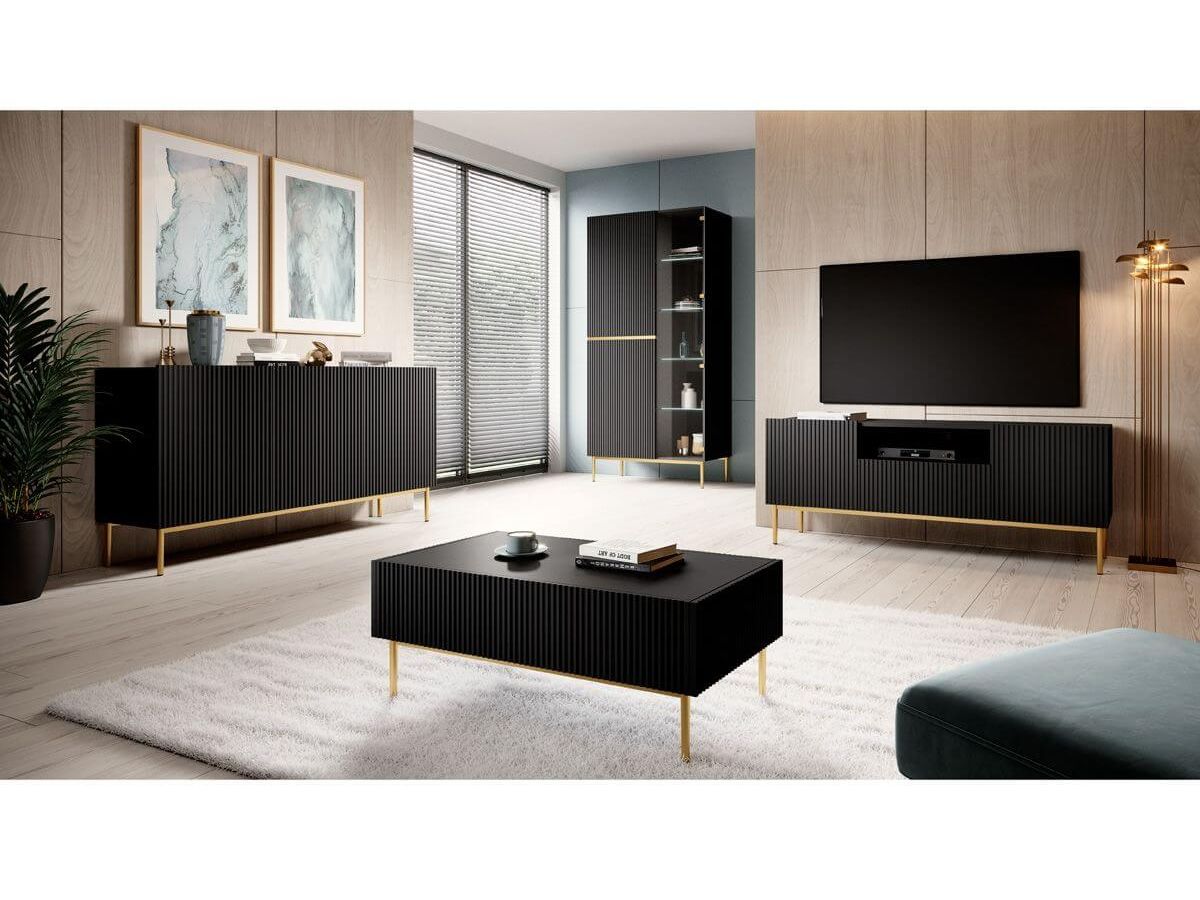 KASHA 3-deurs dressoir 150 cm gouden poten