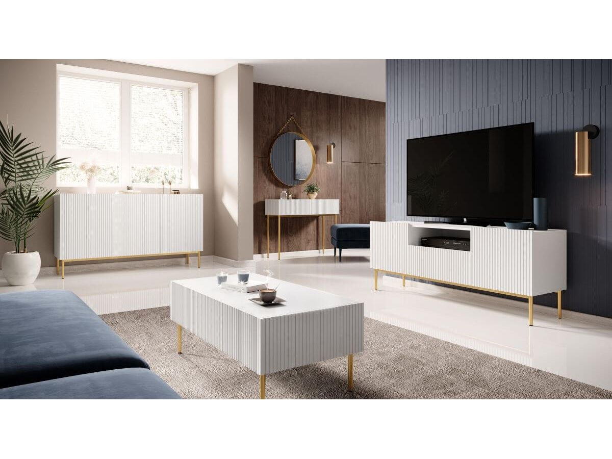 KASHA 3-deurs dressoir 150 cm gouden poten