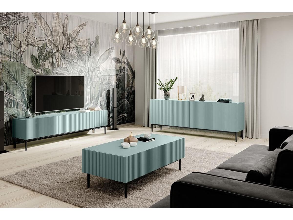 Buffet 4 portes 200 cm KASHA Pieds or