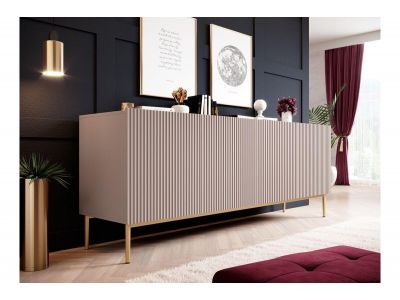 Buffet 4 portes 200 cm KASHA Pieds or