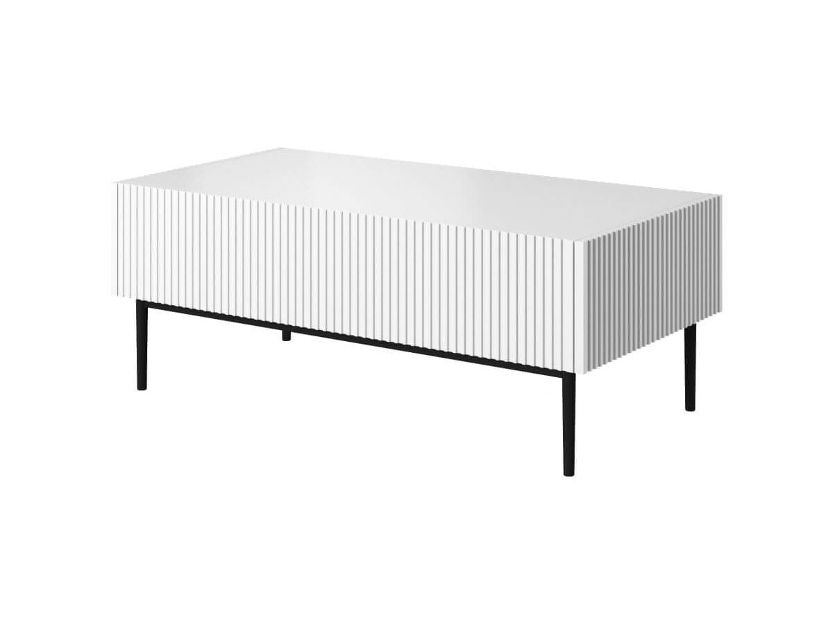 kasha salontafel zwarte poten gekleurd wit