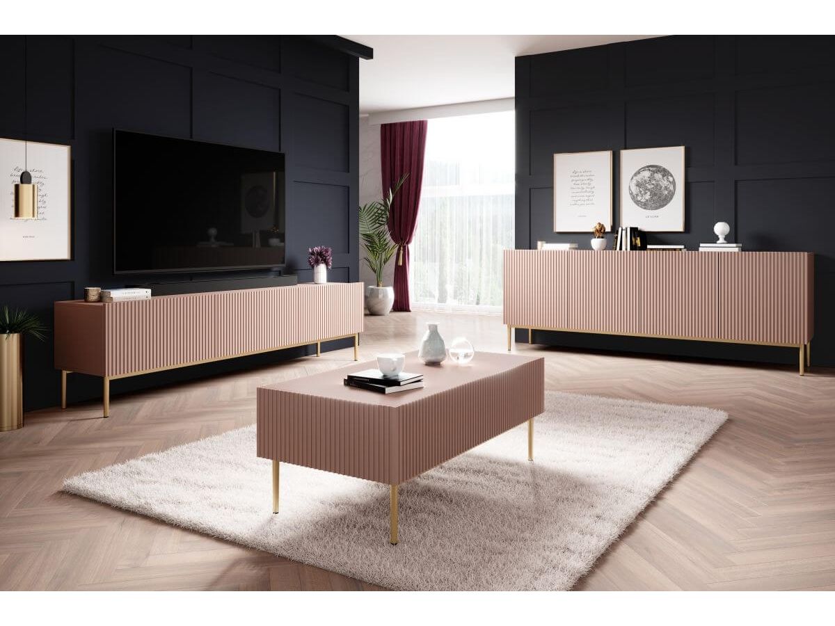 Table basse KASHA Pieds or