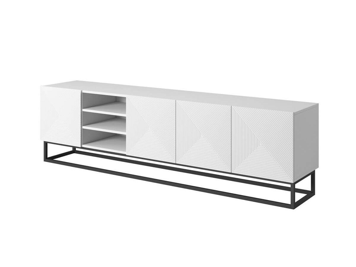 ALICE 200 cm TV-meubel met nissen en metalen poten