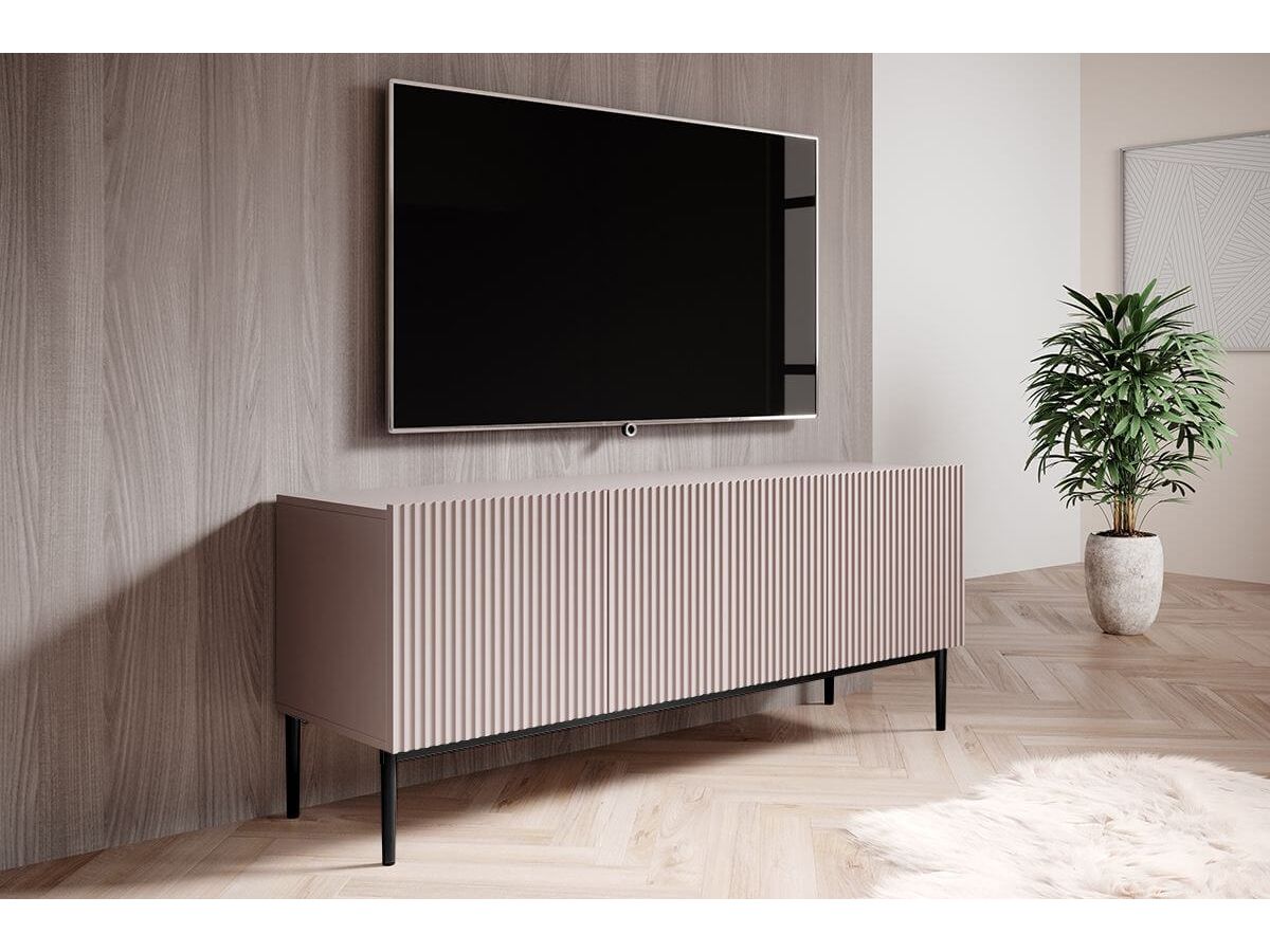 KASHA 150 cm TV-meubel met zwarte poten