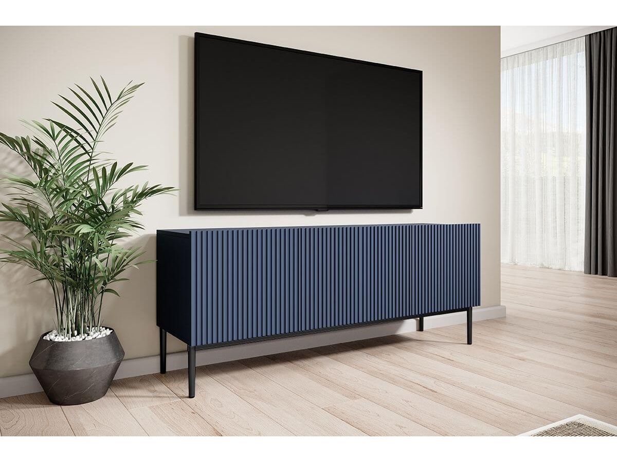 KASHA 150 cm TV-meubel met zwarte poten
