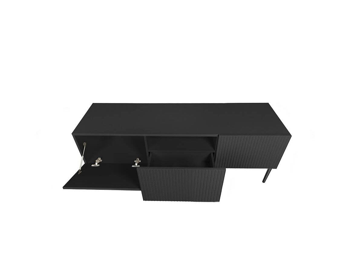 Meuble TV 150 cm KASHA Pieds noir noir — vue 4