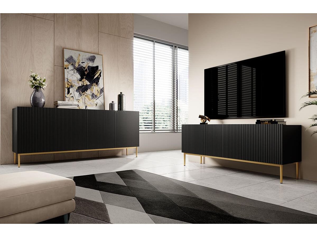 KASHA 150 cm tv-meubel met gouden poten