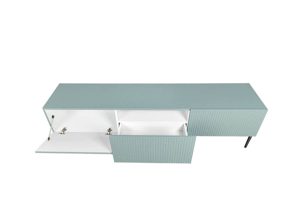 Meuble TV 200 cm KASHA Pieds noir