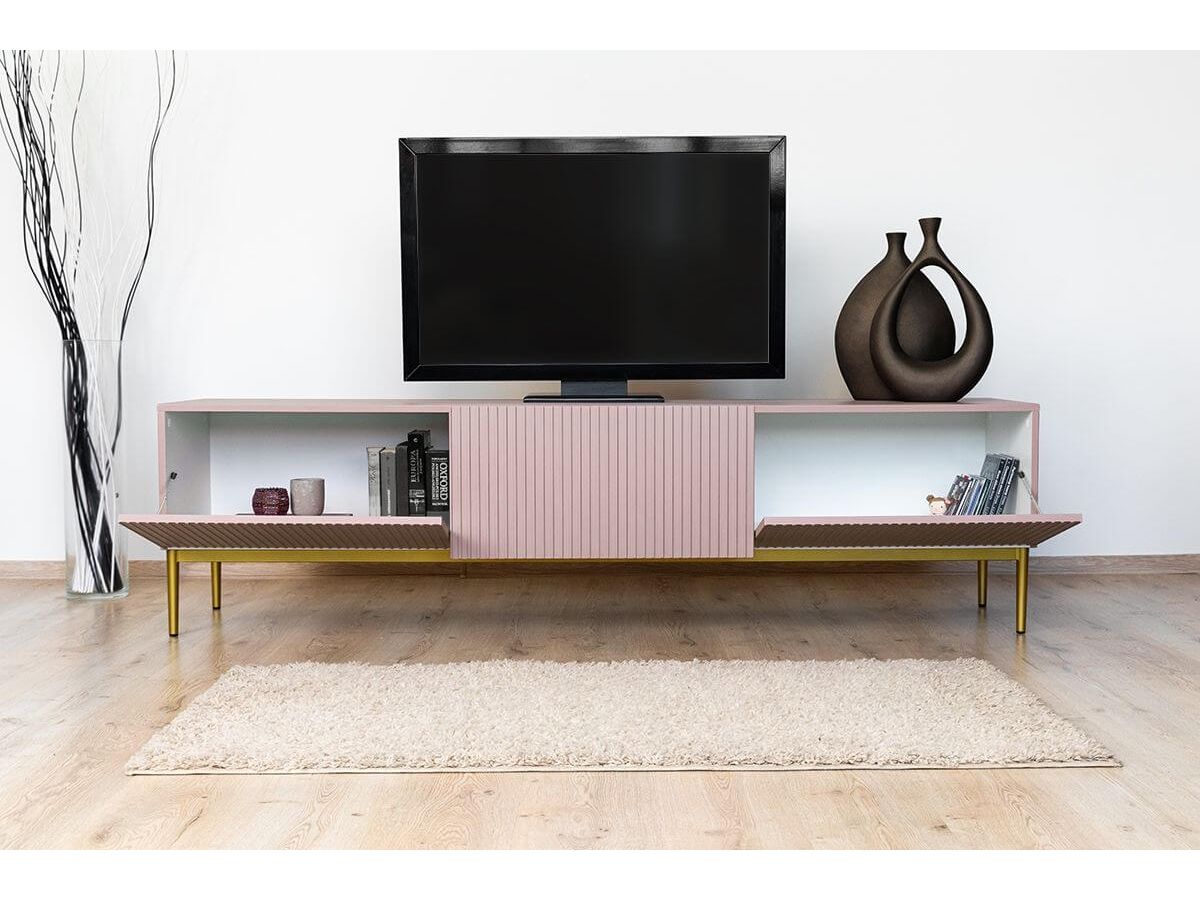 KASHA 200 cm tv-meubel met gouden poten
