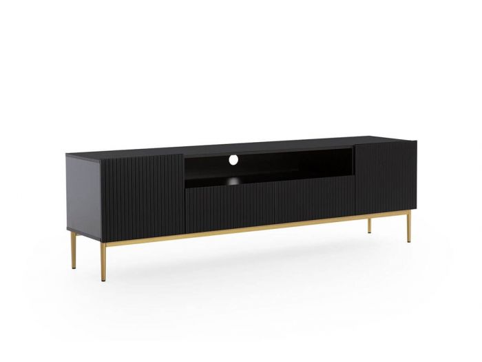 Meuble TV avec niche 200 cm KASHA pieds or