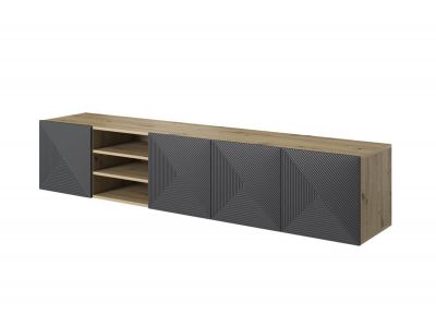 Meuble TV suspendu 200 cm ALICE avec niches
