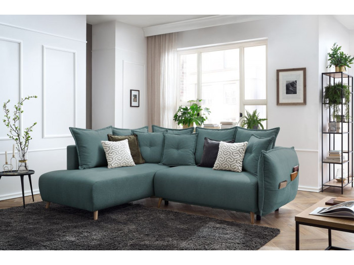 Canapé d'angle L convertible NESSA