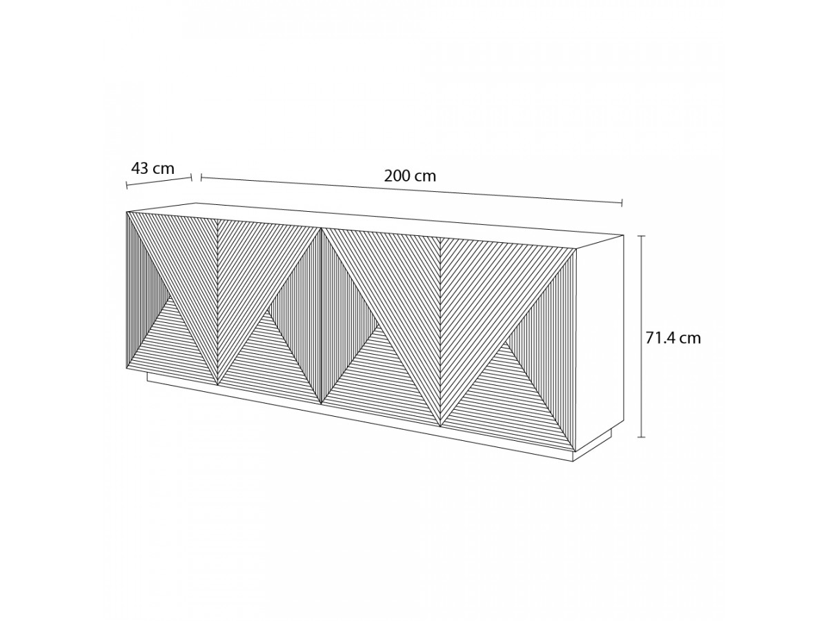 Buffet 4 portes 200 cm ALICE