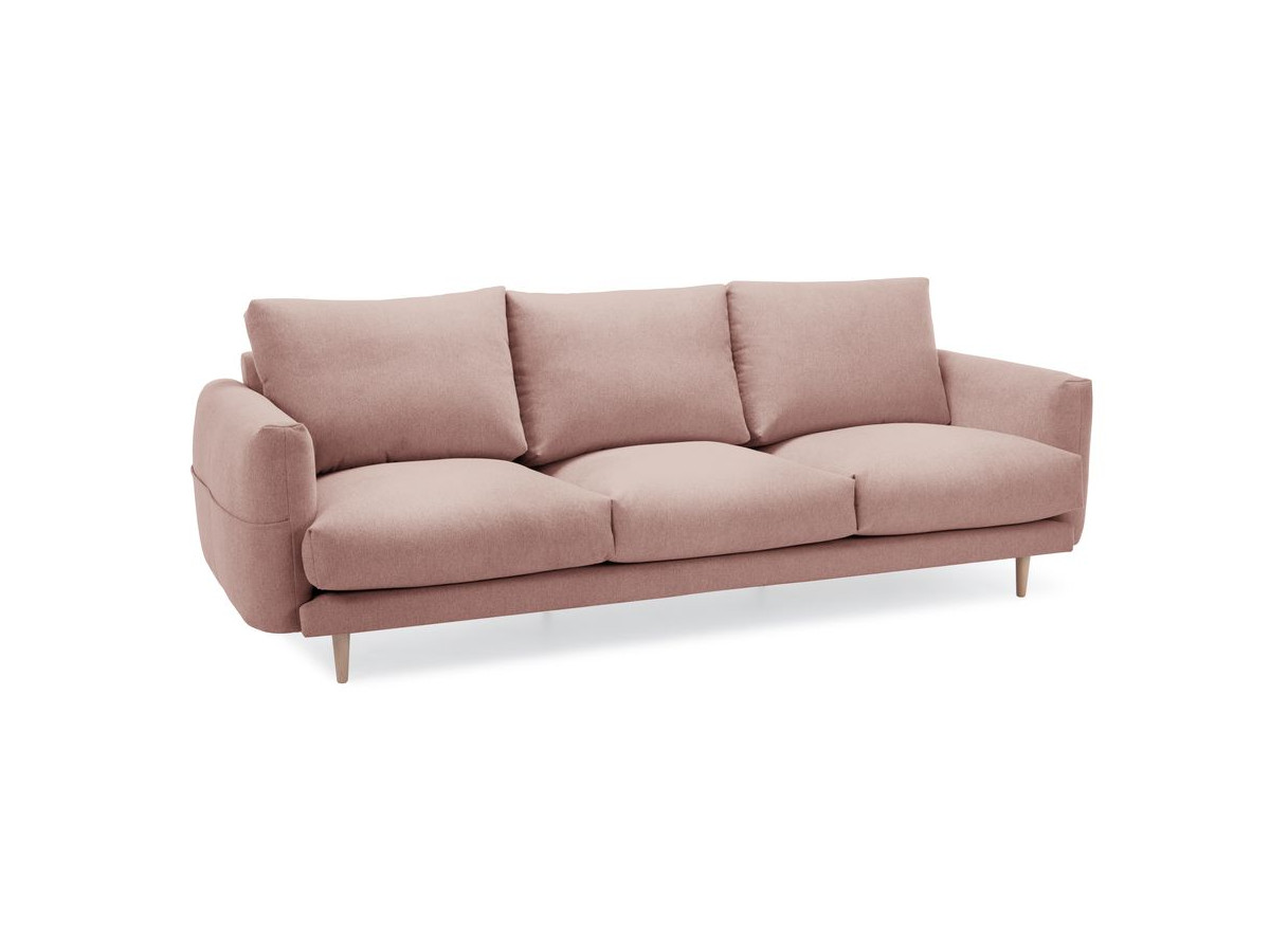 sofa prosta stała 4-osobowa zebulon kolorowy różowy