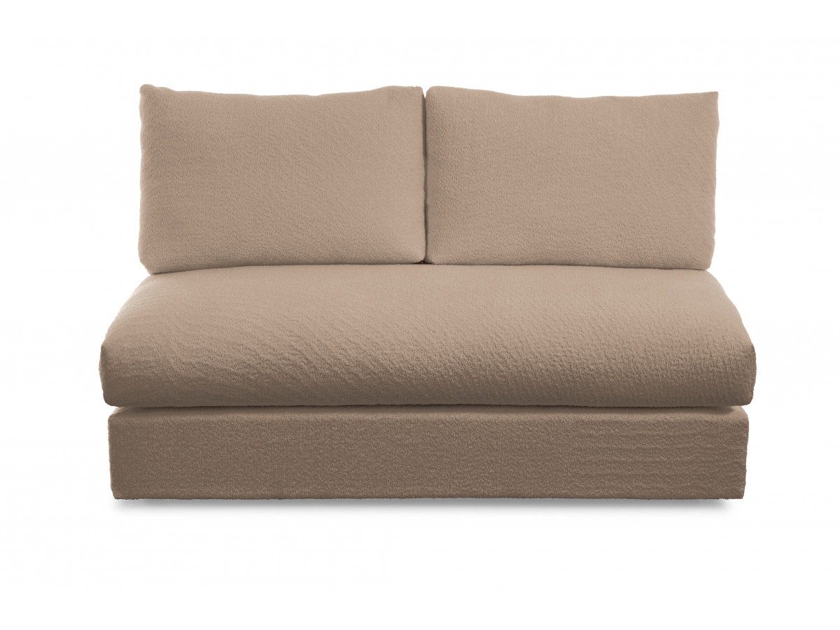 Chauffeuse 2 places pour canapé modulable PARIS tissu bouclette