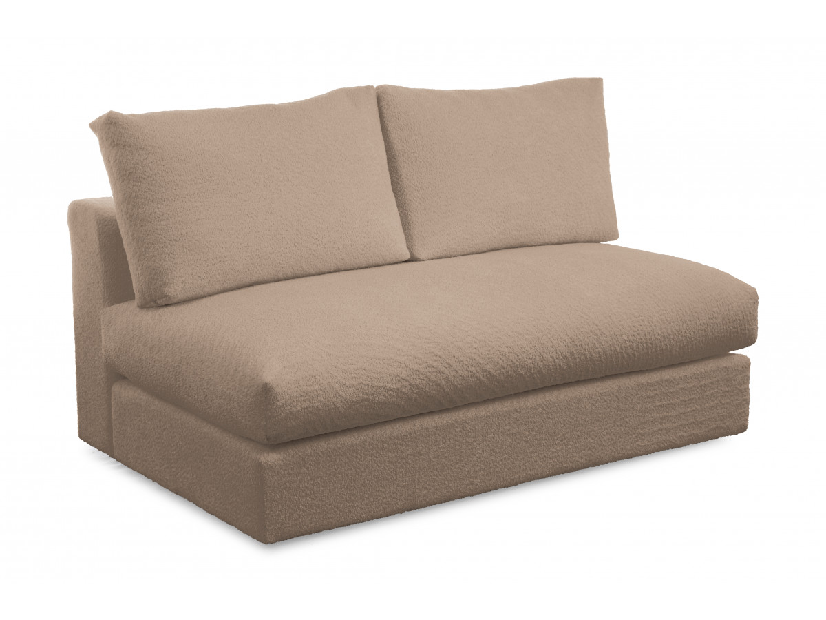 Chauffeuse 2 places pour canapé modulable PARIS bouclette marron — vue 5