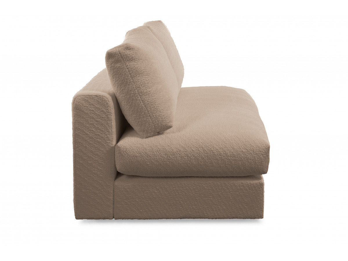 Chauffeuse 2 places pour canapé modulable PARIS tissu bouclette