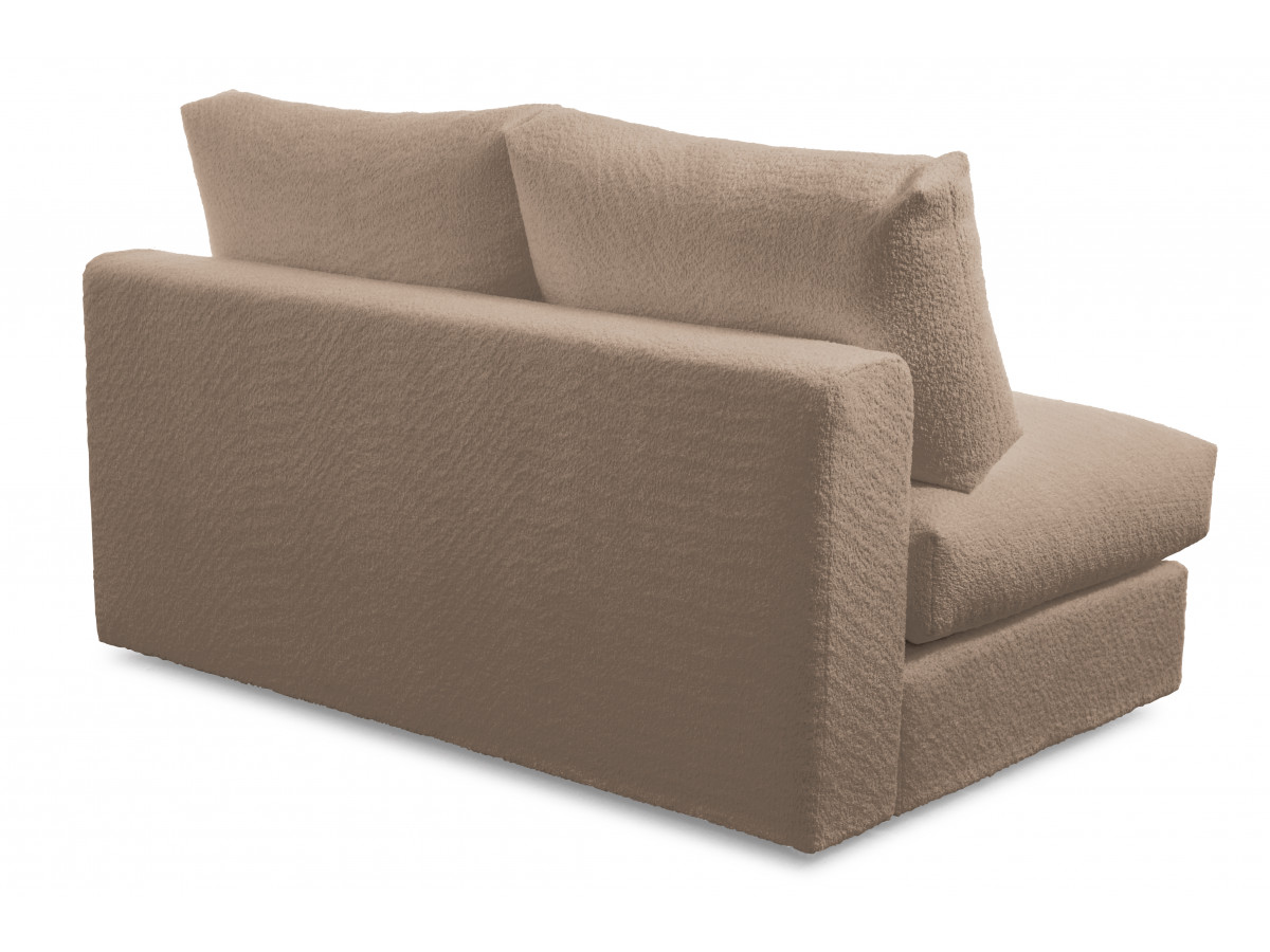 Chauffeuse 2 places pour canapé modulable PARIS tissu bouclette
