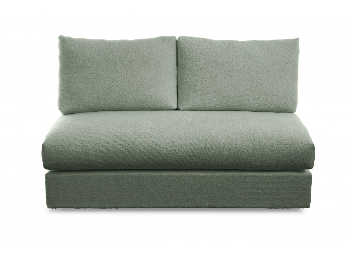 Chauffeuse 2 places pour canapé modulable PARIS tissu bouclette