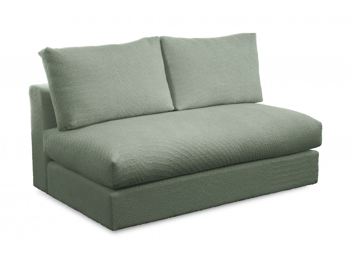 Chauffeuse 2 places pour canapé modulable PARIS bouclette vert — vue 5