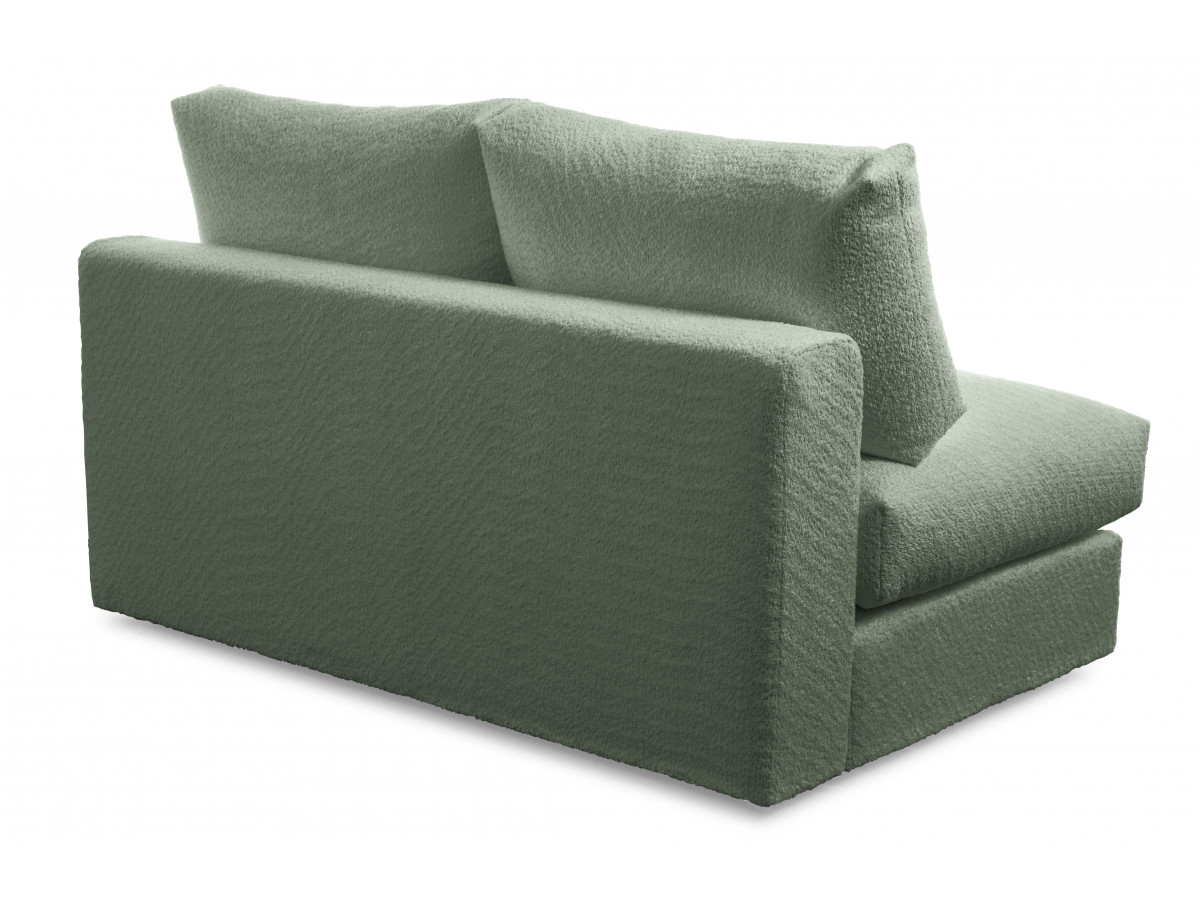 Chauffeuse 2 places pour canapé modulable PARIS tissu bouclette