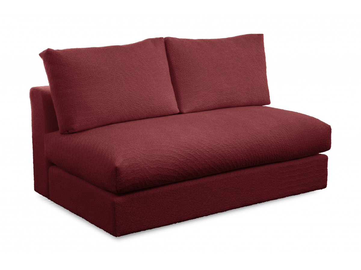 Chauffeuse 2 places pour canapé modulable PARIS bouclette rouge — vue 5