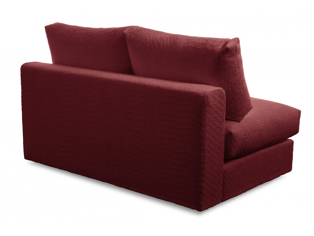 Chauffeuse 2 places pour canapé modulable PARIS tissu bouclette