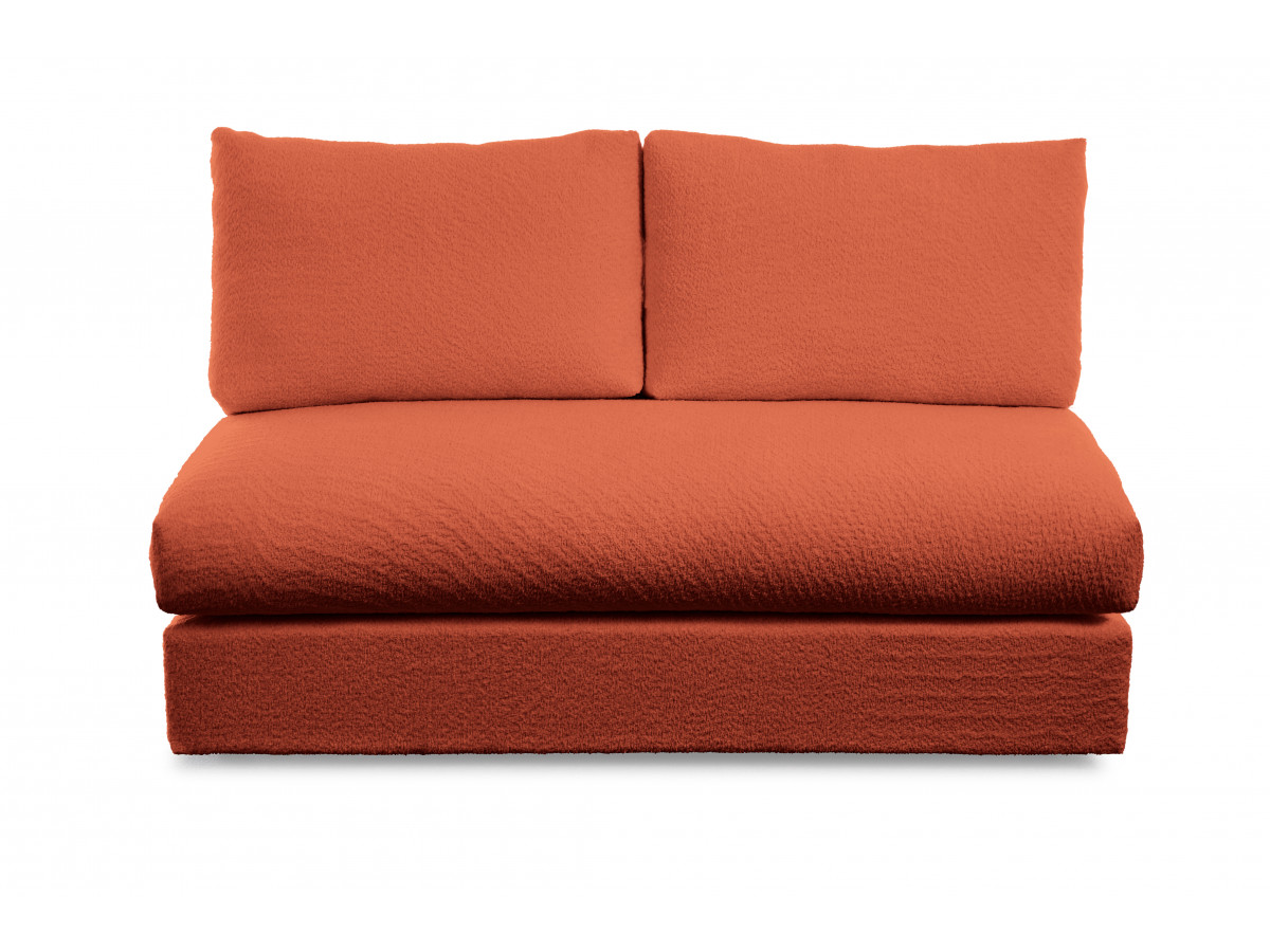 Chauffeuse 2 places pour canapé modulable PARIS tissu bouclette