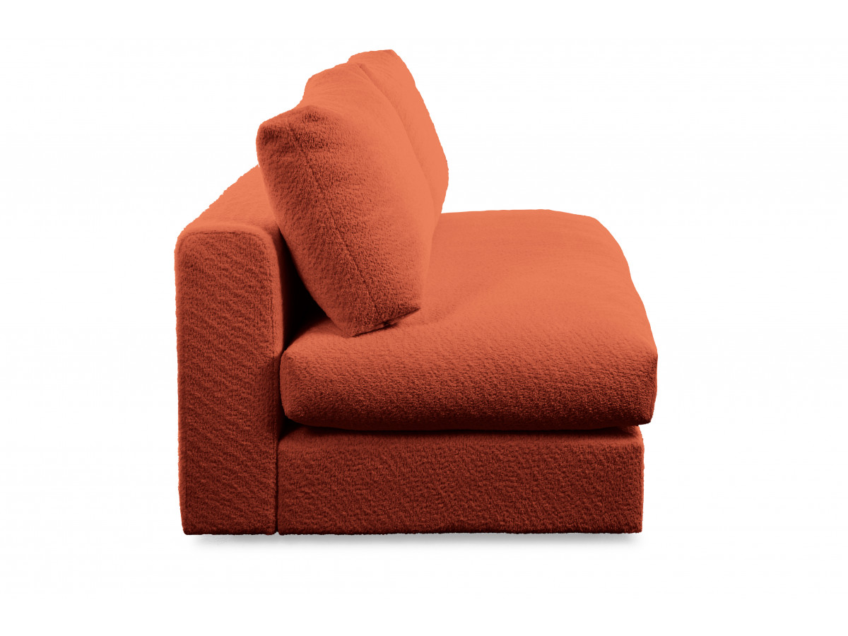 Chauffeuse 2 places pour canapé modulable PARIS tissu bouclette