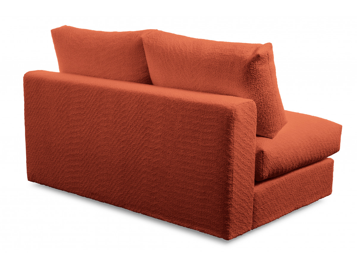 Chauffeuse 2 places pour canapé modulable PARIS tissu bouclette