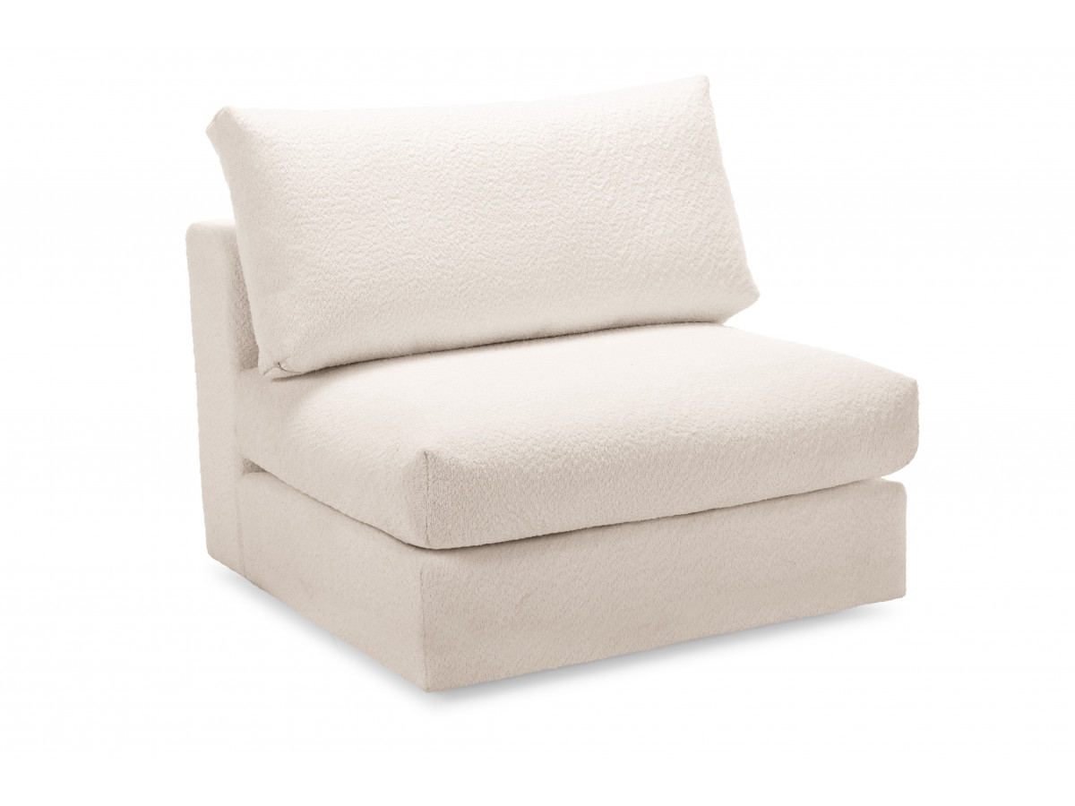 Chauffeuse 1 place pour canapé modulable PARIS  tissu bouclette