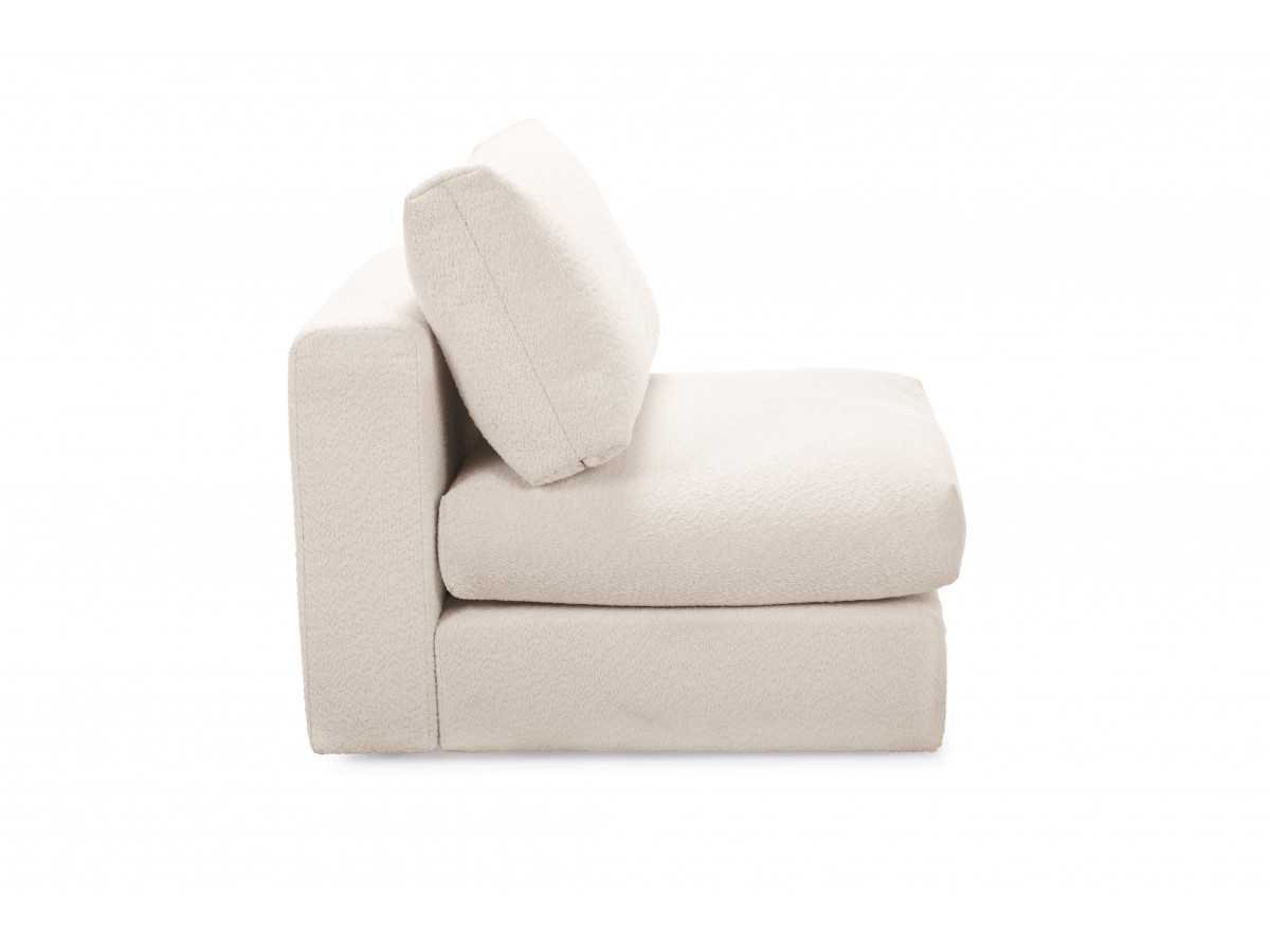 Chauffeuse 1 place pour canapé modulable PARIS  tissu bouclette