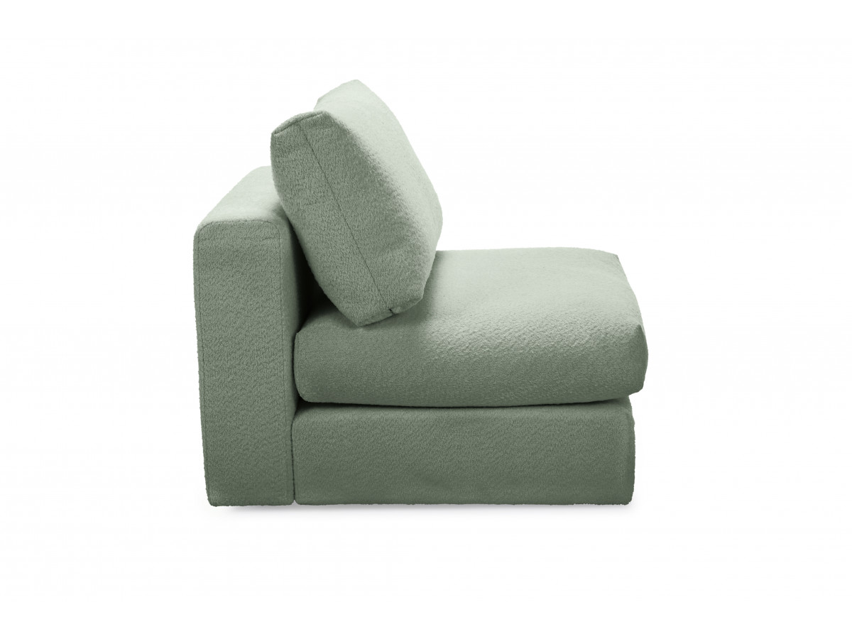 Canapé d'angle fixe EVEREST tissu chiné - Orange - Angle droit - 10 coussins