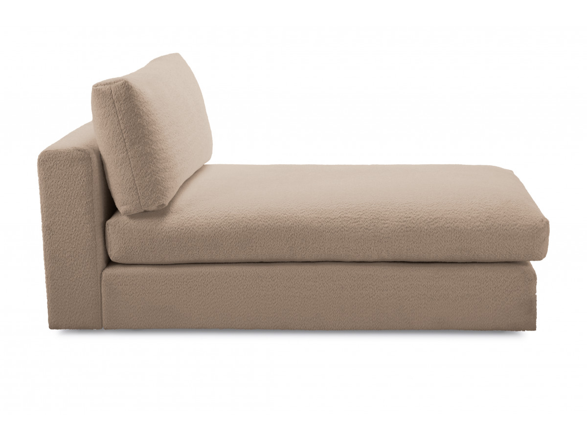 Méridienne pour canapé modulable PARIS bouclette marron — vue 5