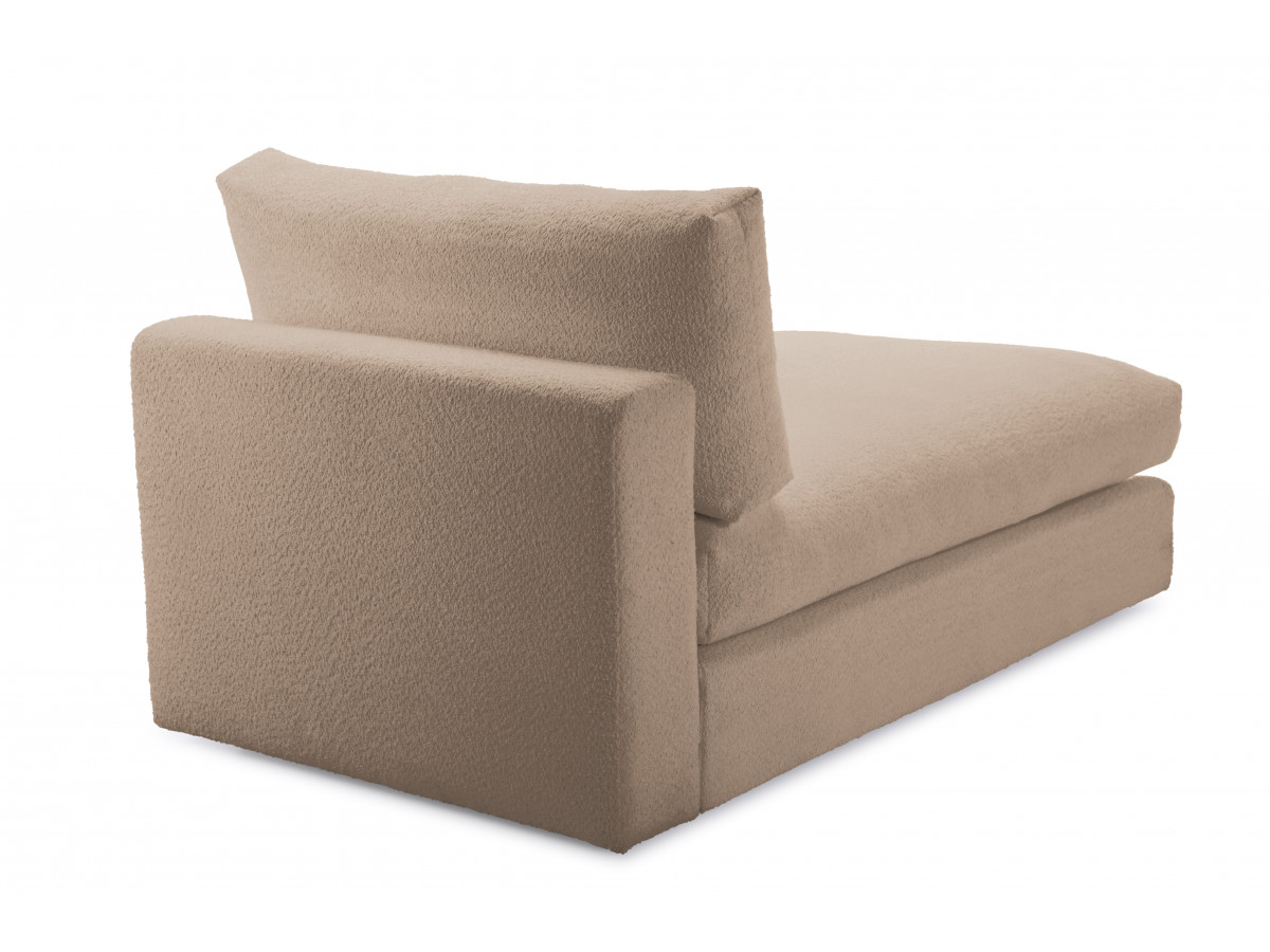 Méridienne pour canapé modulable PARIS tissu bouclette