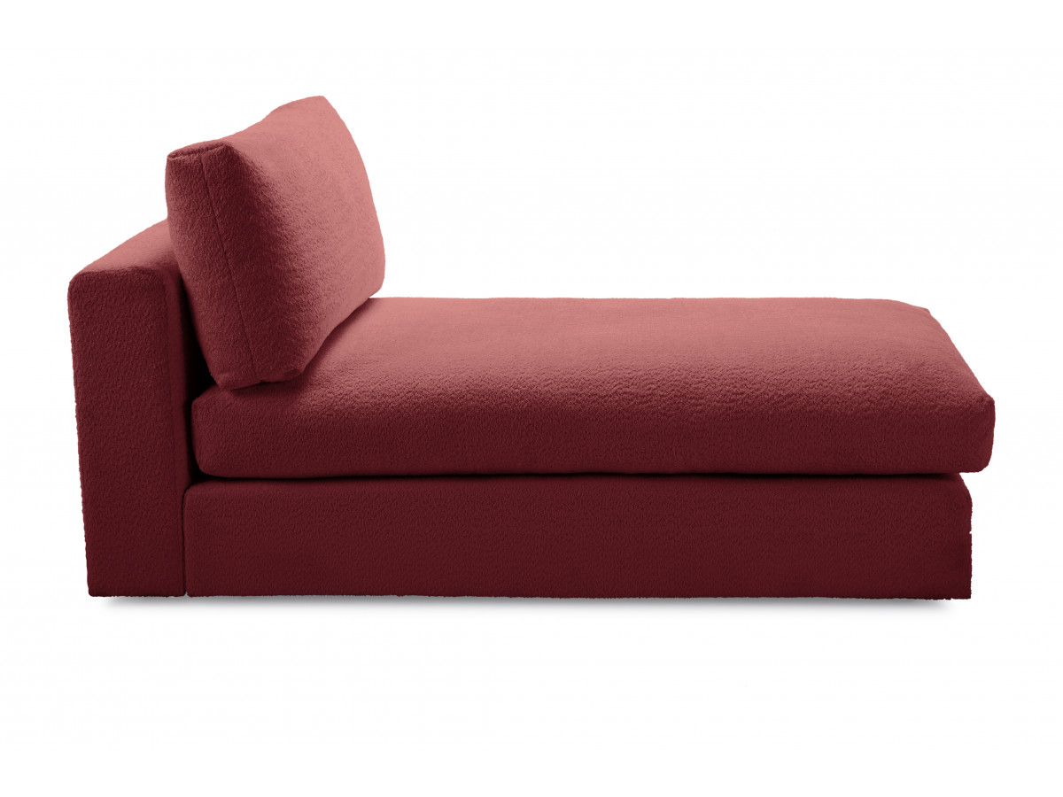Méridienne pour canapé modulable PARIS bouclette rouge — vue 5
