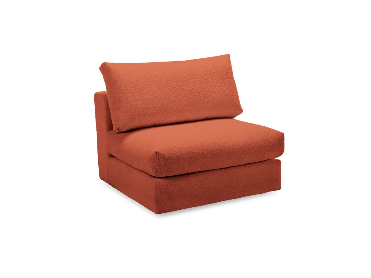Chauffeuse 1 place pour canapé modulable PARIS  tissu bouclette