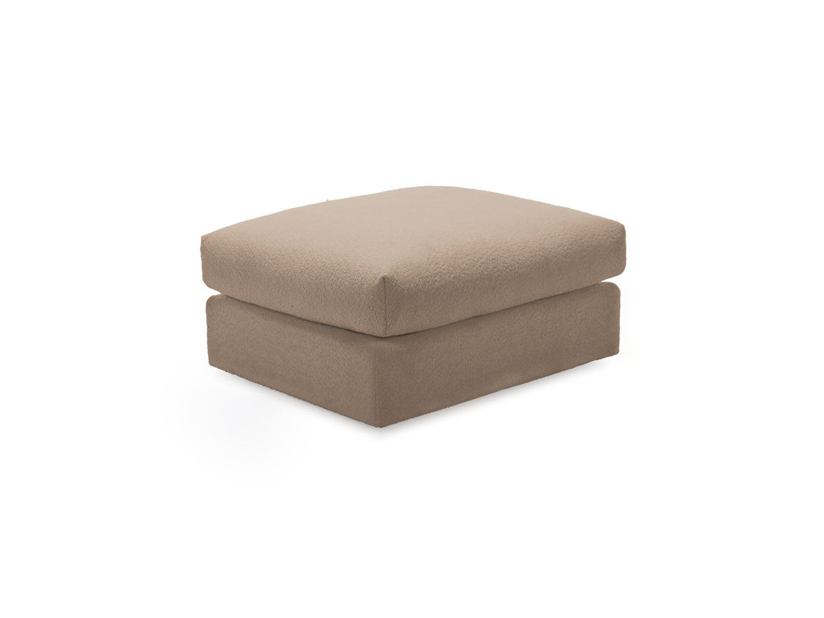 Pouf ultra moelleux PARIS bouclette marron — vue 4
