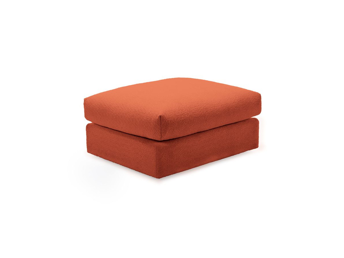 Pouf ultra moelleux PARIS bouclette orange — vue 4