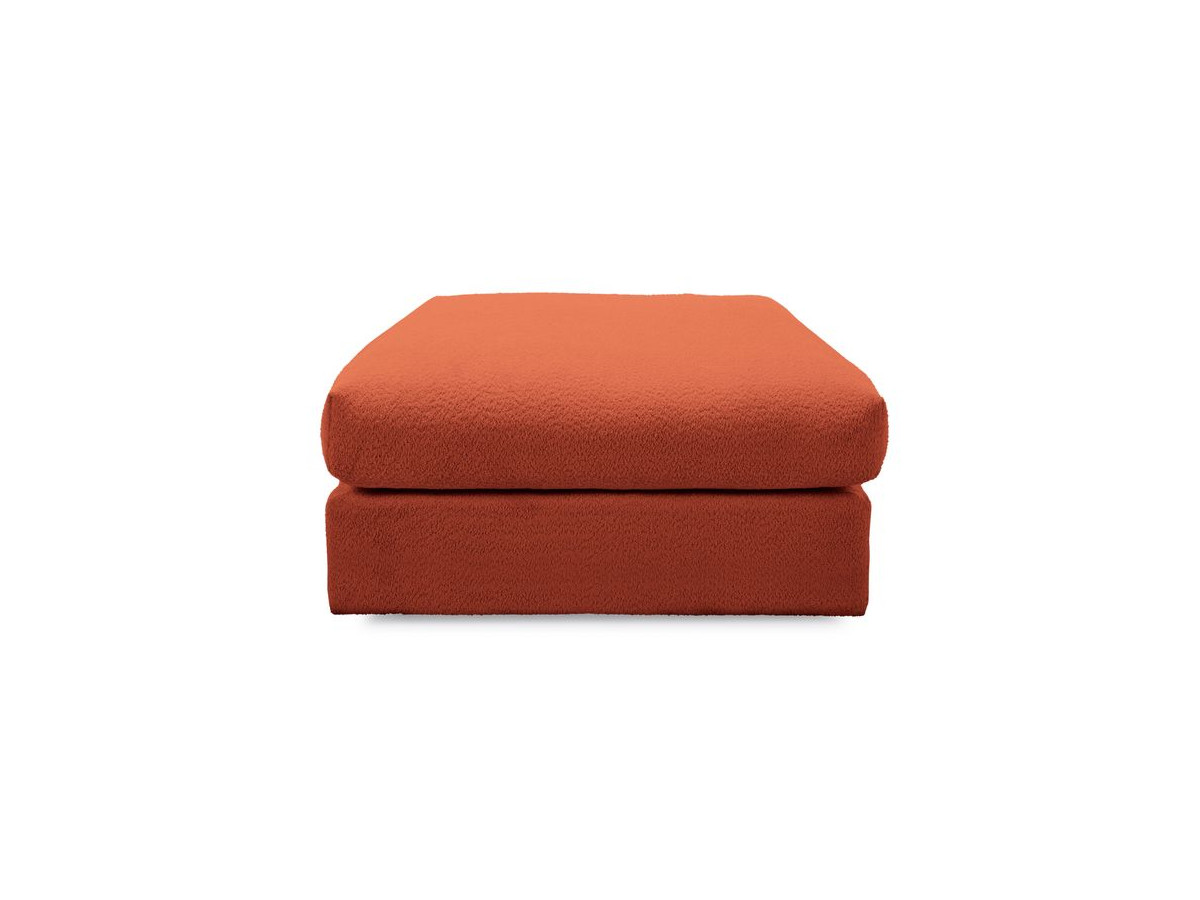 Pouf ultra moelleux PARIS bouclette orange — vue 5