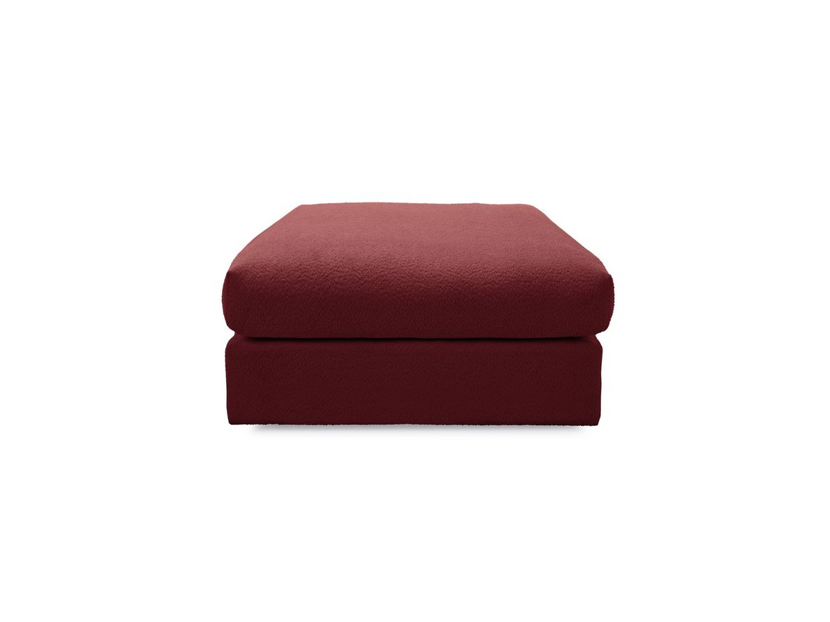 Pouf ultra moelleux PARIS bouclette rouge — vue 5