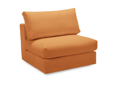 Chauffeuse 1 place pour canapé modulable PARIS tissu bouclette