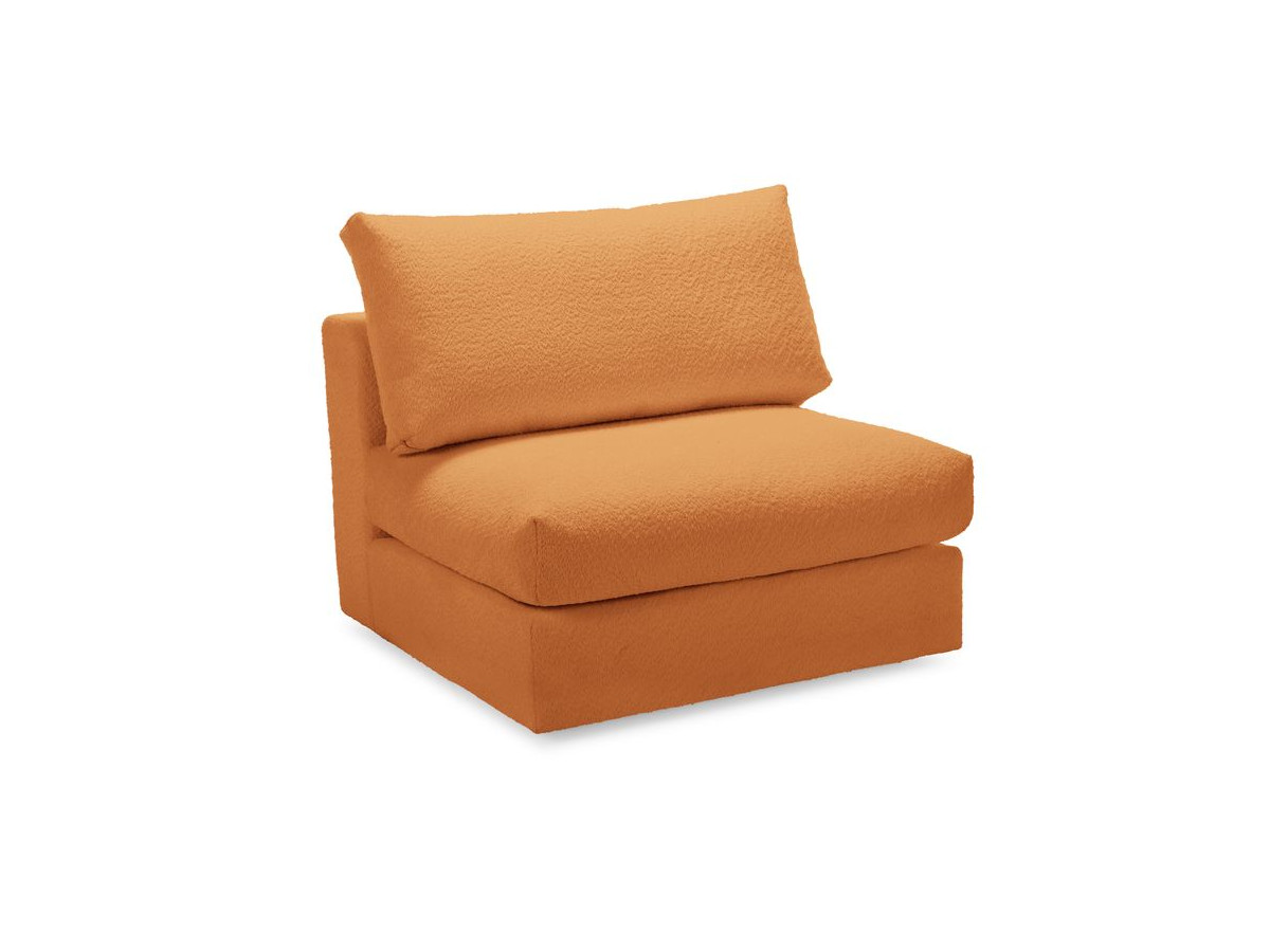 Chauffeuse 1 place pour canapé modulable PARIS  tissu bouclette