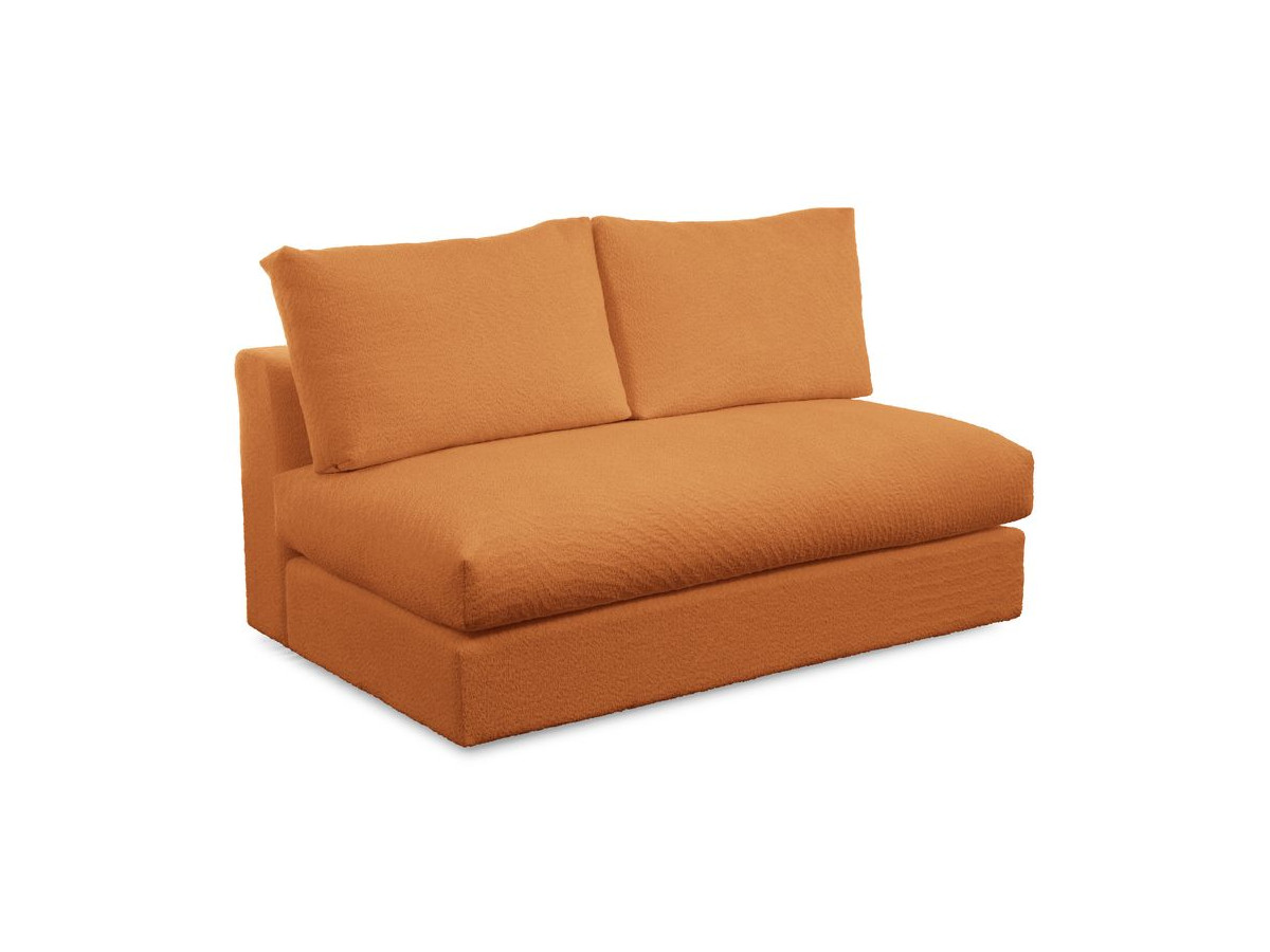 Chauffeuse 2 places pour canapé modulable PARIS bouclette jaune — vue 5