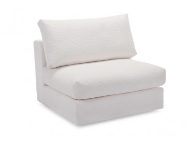 Chauffeuse 1 place pour canapé modulable PARIS tissu bouclette