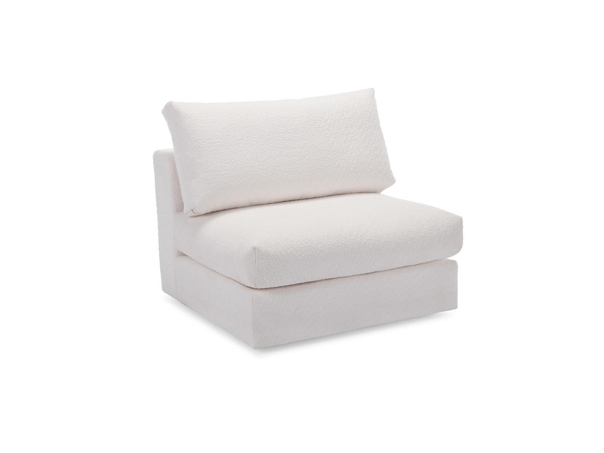 Chauffeuse 1 place pour canapé modulable PARIS tissu effet bouclé