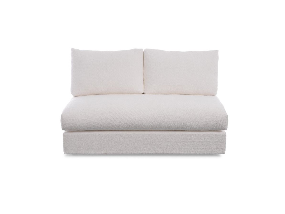 Chauffeuse 2 places pour canapé modulable PARIS bouclette blanc — vue 5