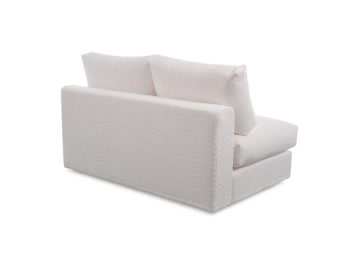 Canapé d'angle fixe EVEREST tissu chiné - Orange - Angle droit - 10 coussins
