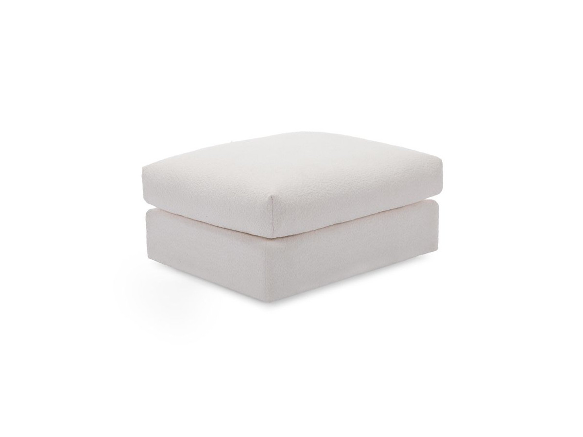 Pouf ultra moelleux PARIS bouclette blanc — vue 4