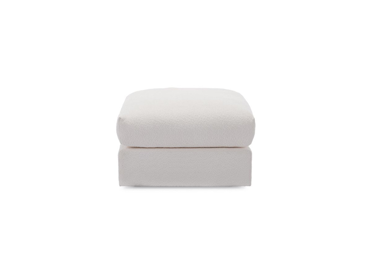 Pouf ultra moelleux PARIS bouclette blanc — vue 6